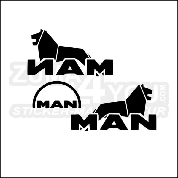 (man_16) MAN Löwe Modern  (paarweise) mit einem MAN Logo