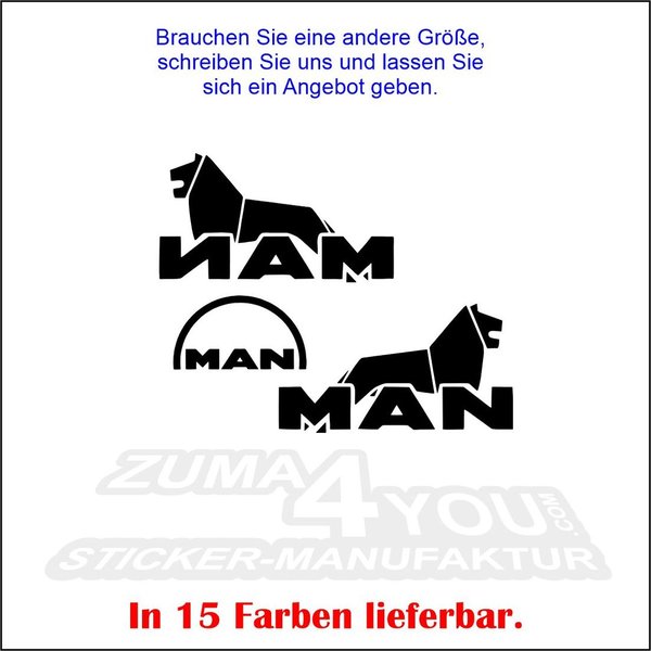 (man_16) MAN Löwe Modern  (paarweise) mit einem MAN Logo