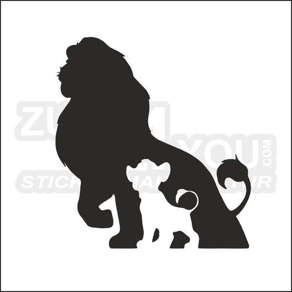 (man_31) König der Löwen mit Jungem